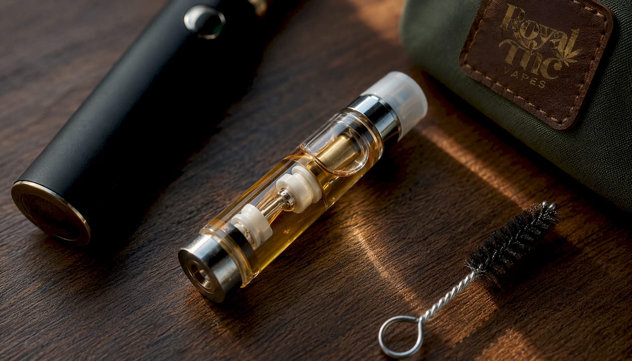 Close-up of ceramic coil and vape resin detail