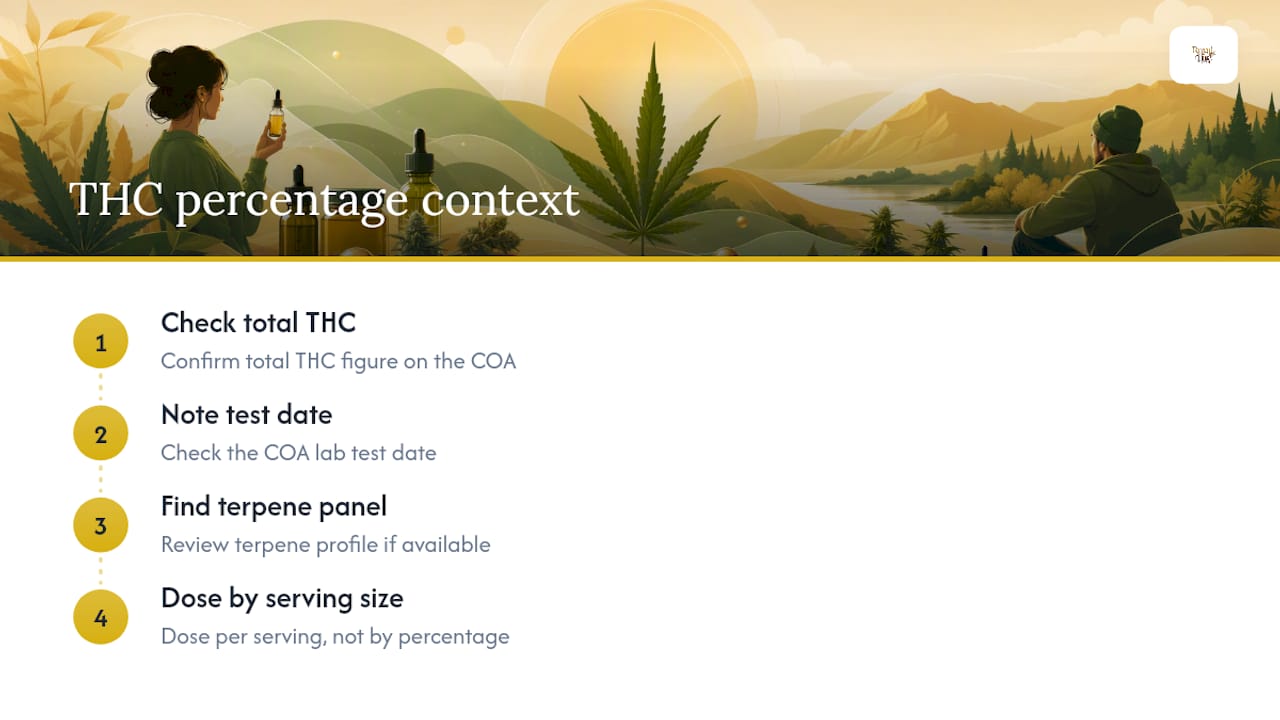 Why THC percentage is just one piece of the picture — overview diagram
